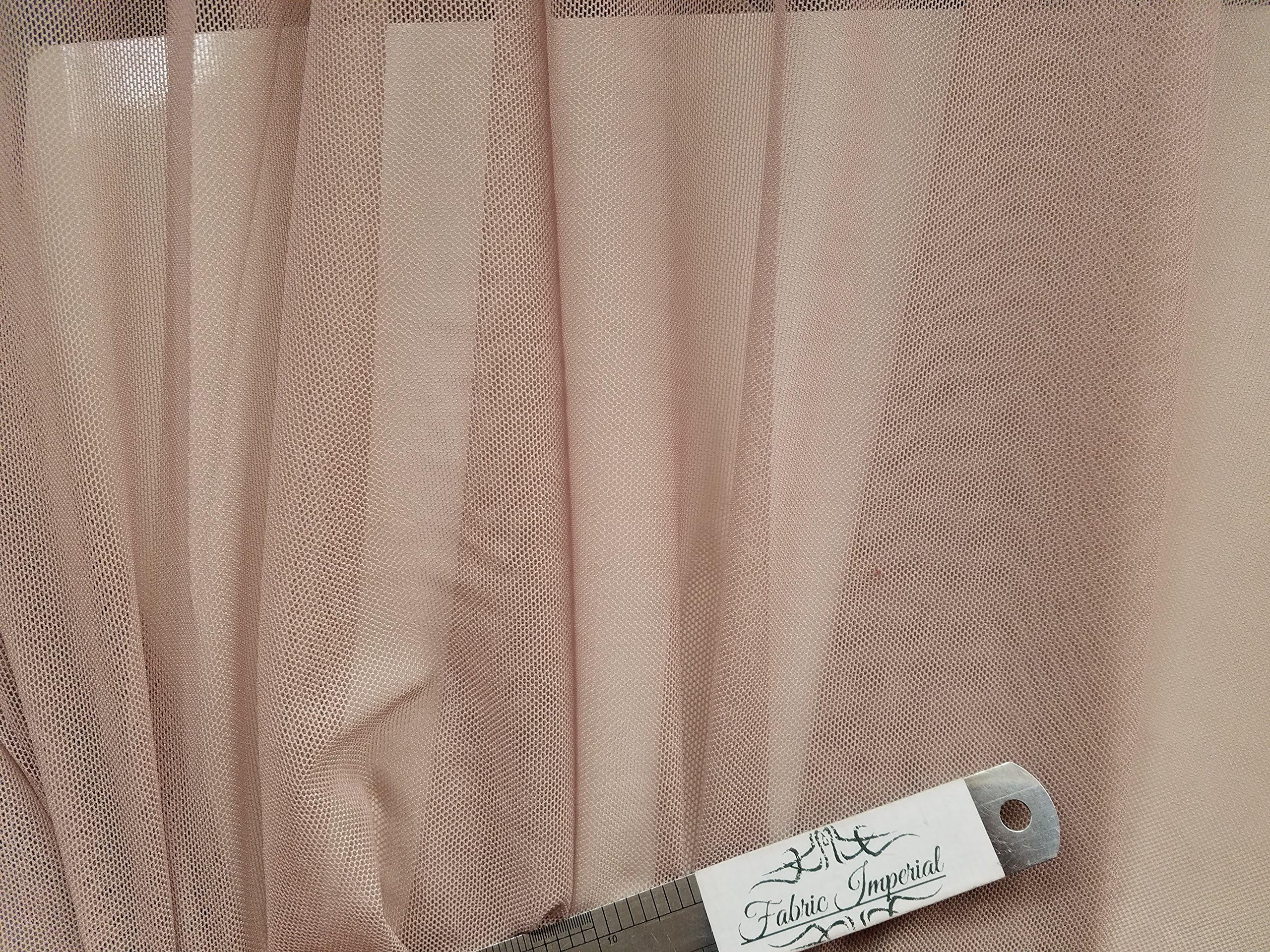 Power Mesh, 58/60 Inch Wide, Nylon Spandex fabric. best Quality. (1 yd, Champagne)
