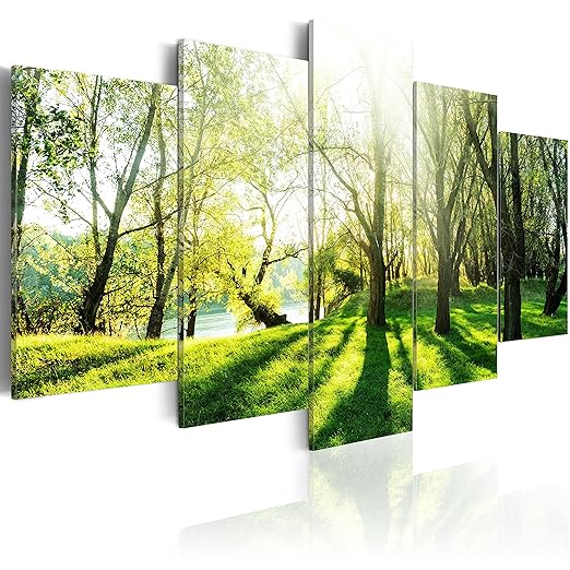 title=murando Quadro 200x100 cm ! Tre colori da scegliere- 5 Parti- Grande Formato-