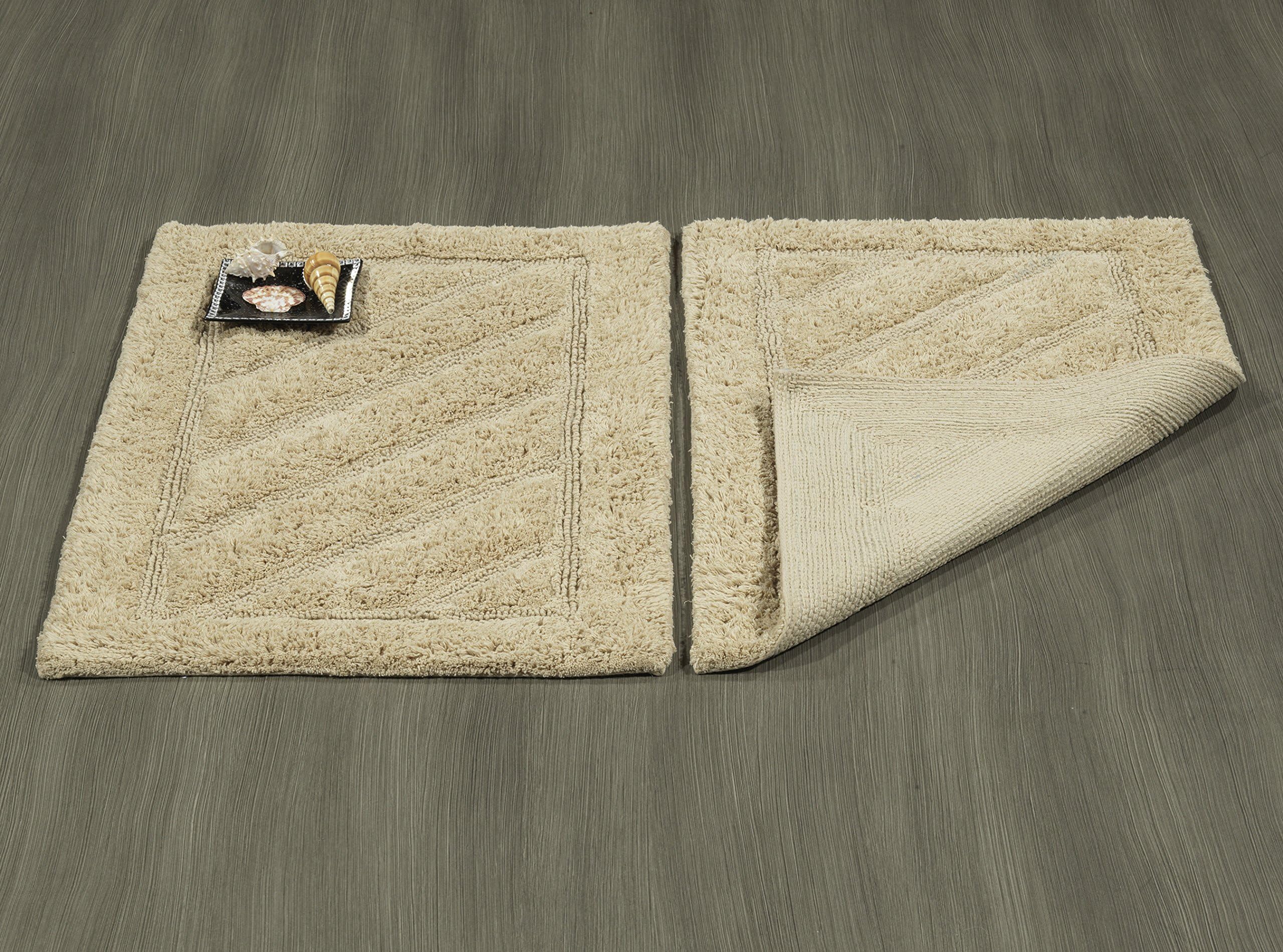 Silk Road Concepts Bath Rug, 20" x 31", Beige