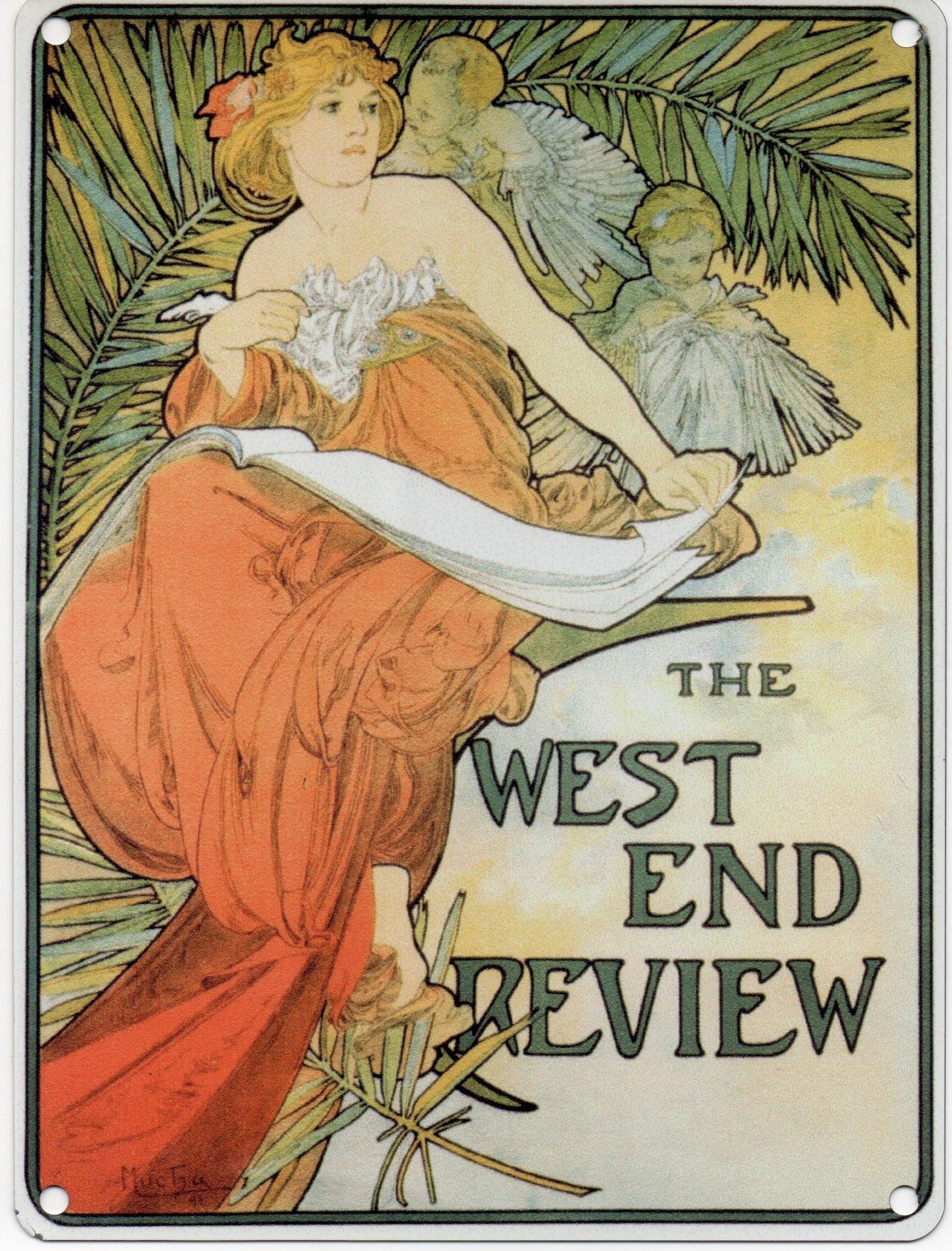 WEST END REVIEW Metal Sign Nostalgic Vintage Retro Advertising Enamel Wall Plaque Sign (SMALL 200MM X 150MM (8"X 6"))
