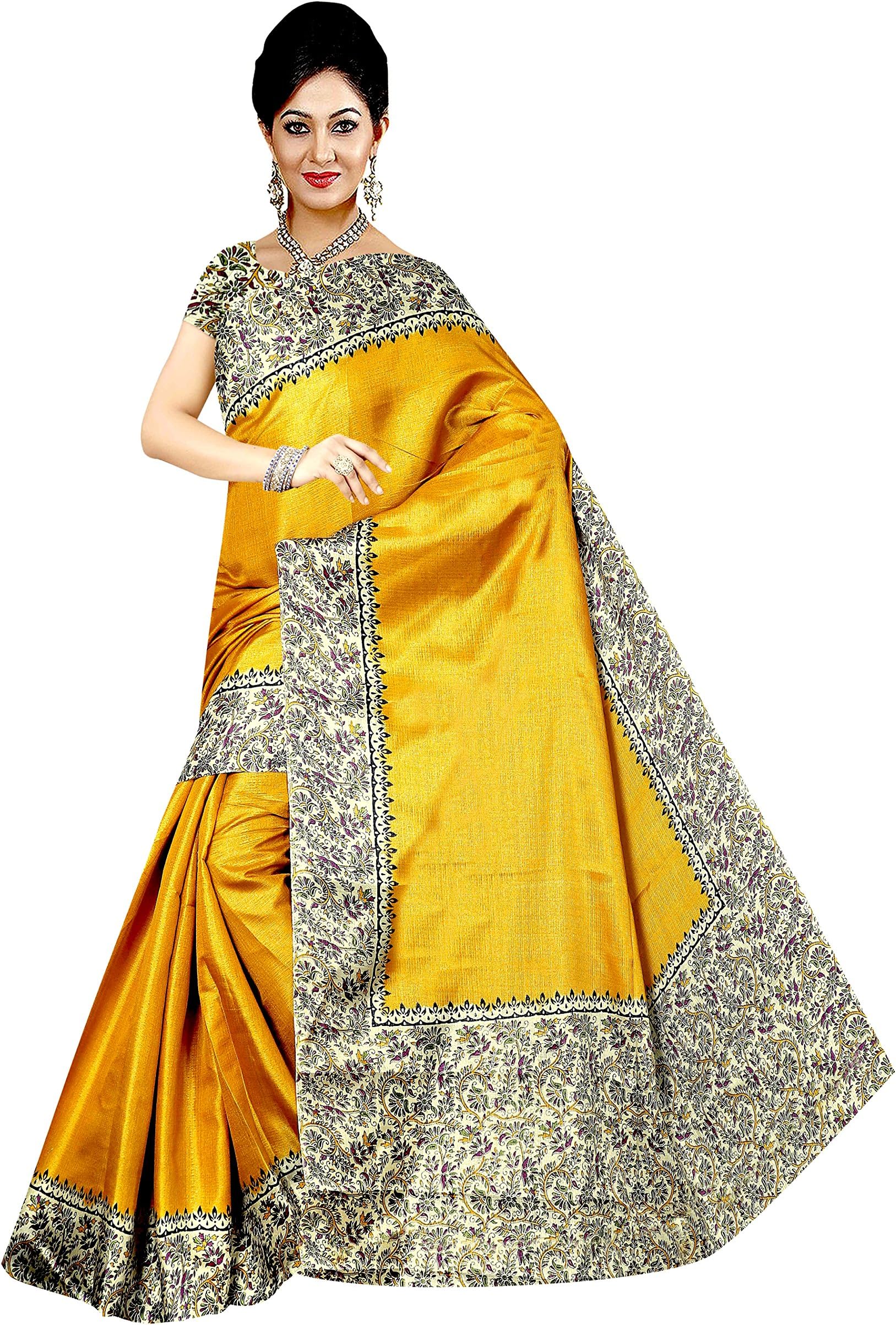 Winza Designer Women's Cotton Silk Saree with Blouse (MN-11004 (variation))