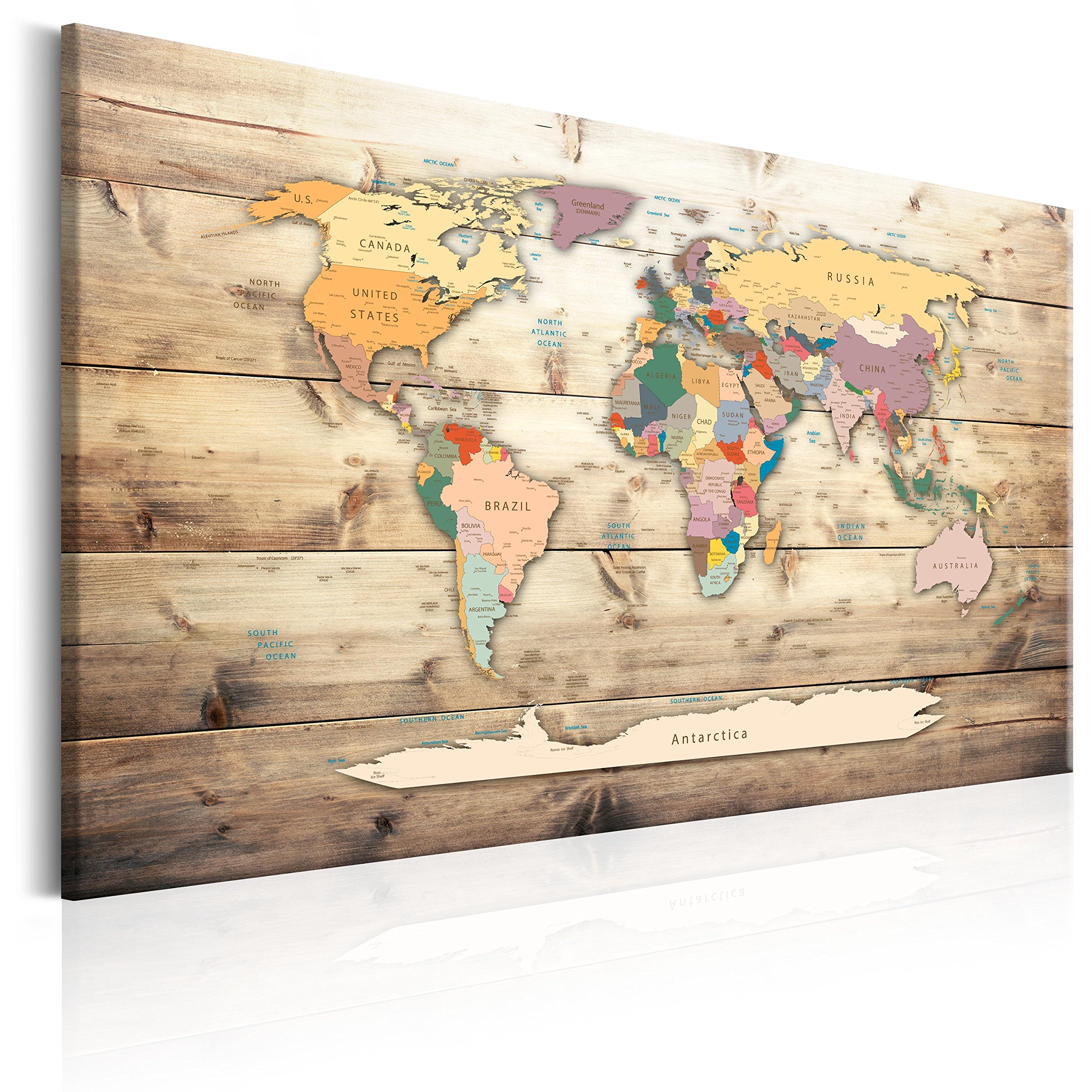Murando World Map Canvas Murando Pinboard World Map 90X60 Cm/35,4X23,6" Cork Board & Canvas Print On  Non-Woven Material Xxl Memoboard Noticeboard Message Board Image Picture  Home Decor Wall Map K-B-0009-P-B- Buy Online In Brunei At Desertcart -