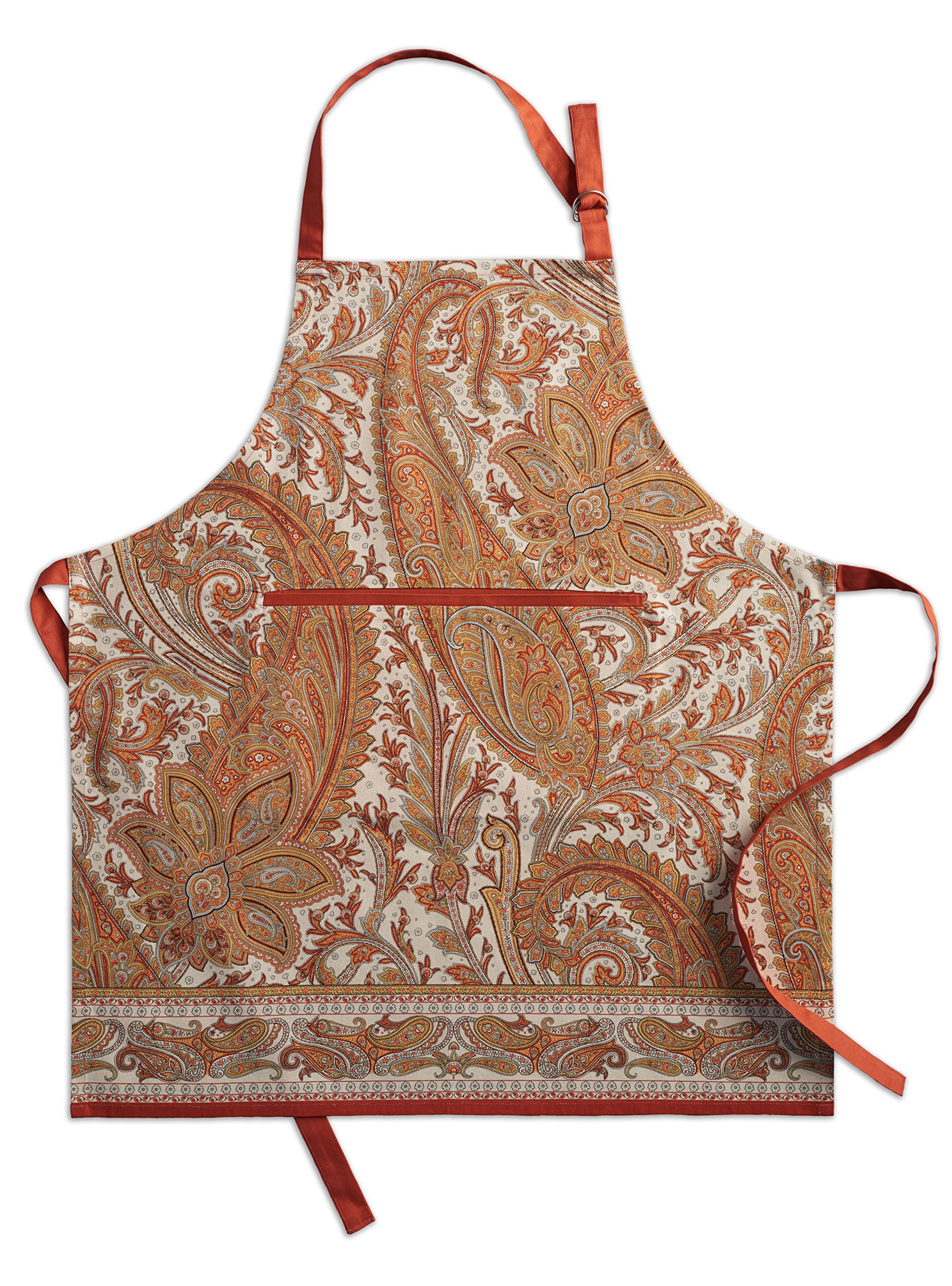 Maison d' Hermine 100% Cotton Apron for women with Pocket Kitchen Chef Autumn Apron for Men Cooking Gardening Server Waitress Maid - (Kashmir Paisley, 85 cm x 70 cm) — image 1