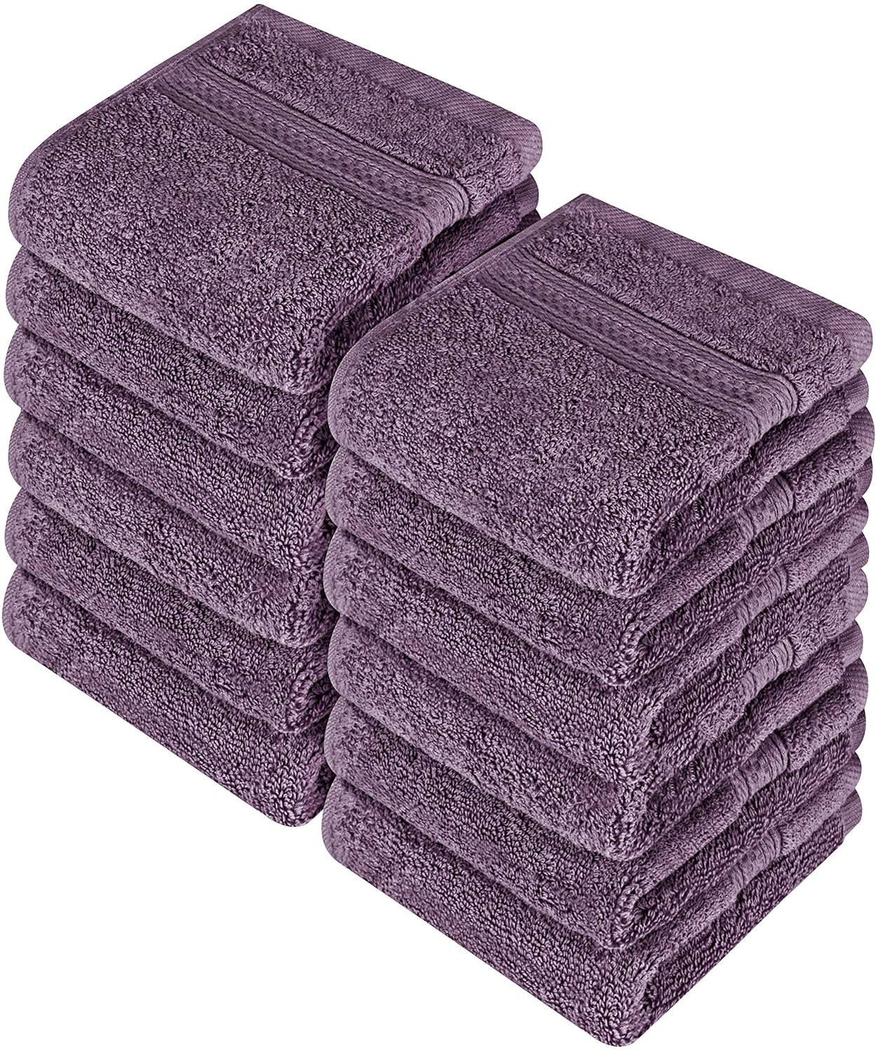 Pack of 12 Washcloth Towel Set Premium Cotton 700 GSM 12x12" by Utopia