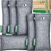 Activated Charcoal Odor Absorber, 6 Pack Natural Shoe Odor Eliminator, Bamboo Charcoal Air Purifying Bags, Sneaker Deodorizer