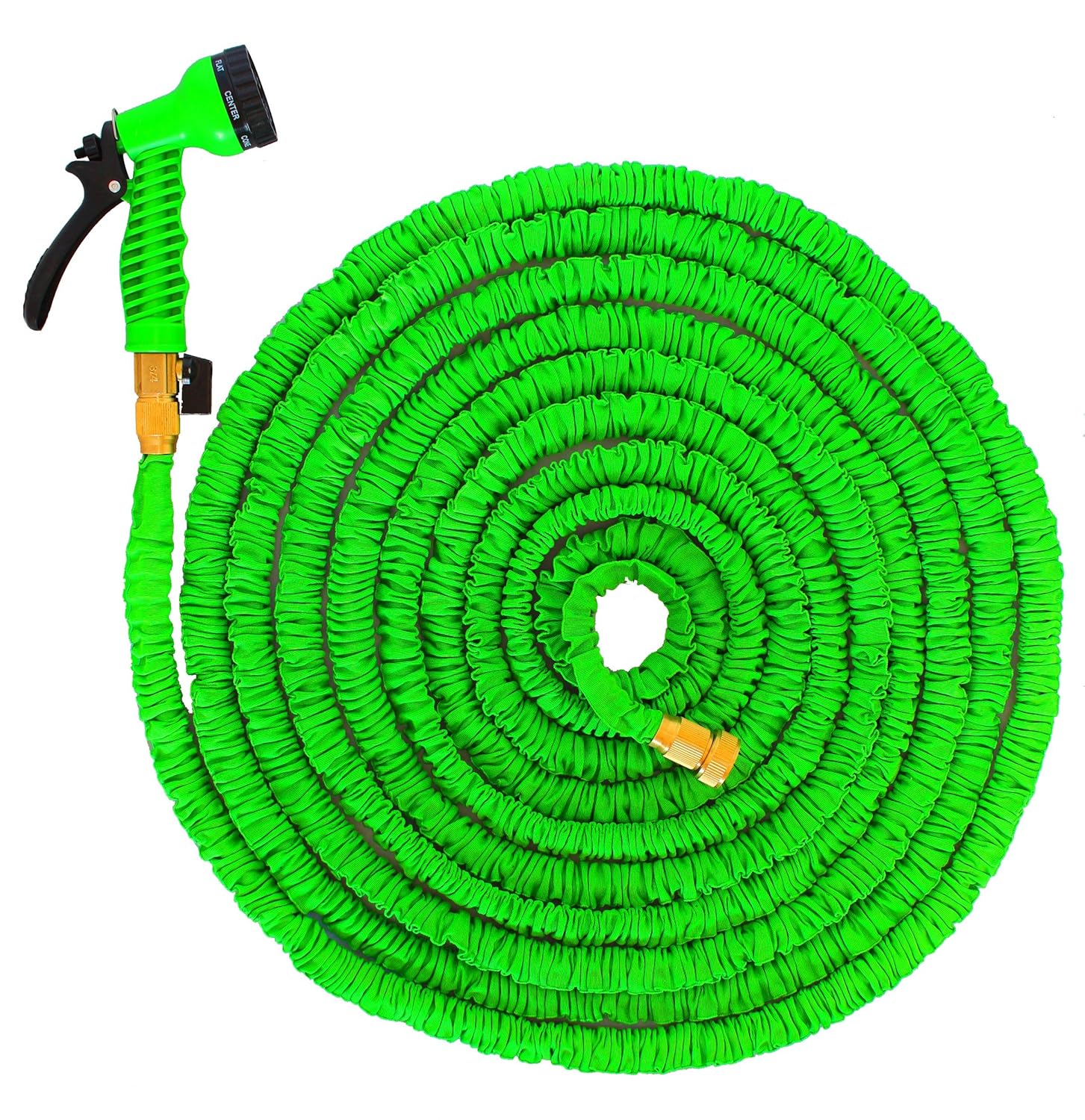 Kelley General Expandable Pocket Garden Water Hose, 75' Solid Brass