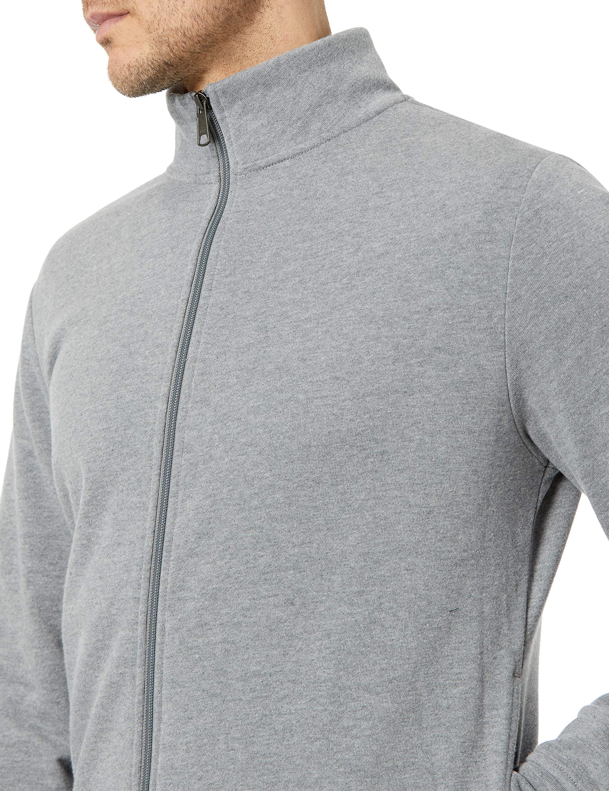 Amazon Essentials Men's Zip Up Sweatshirt, Lightweight French Terry, Mock Neck
