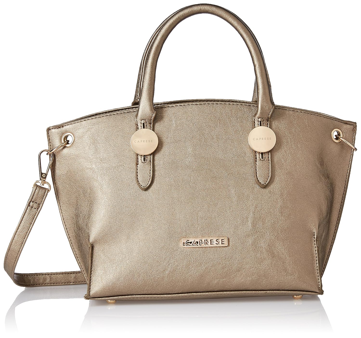caprese women's satchel (bronze metallic)