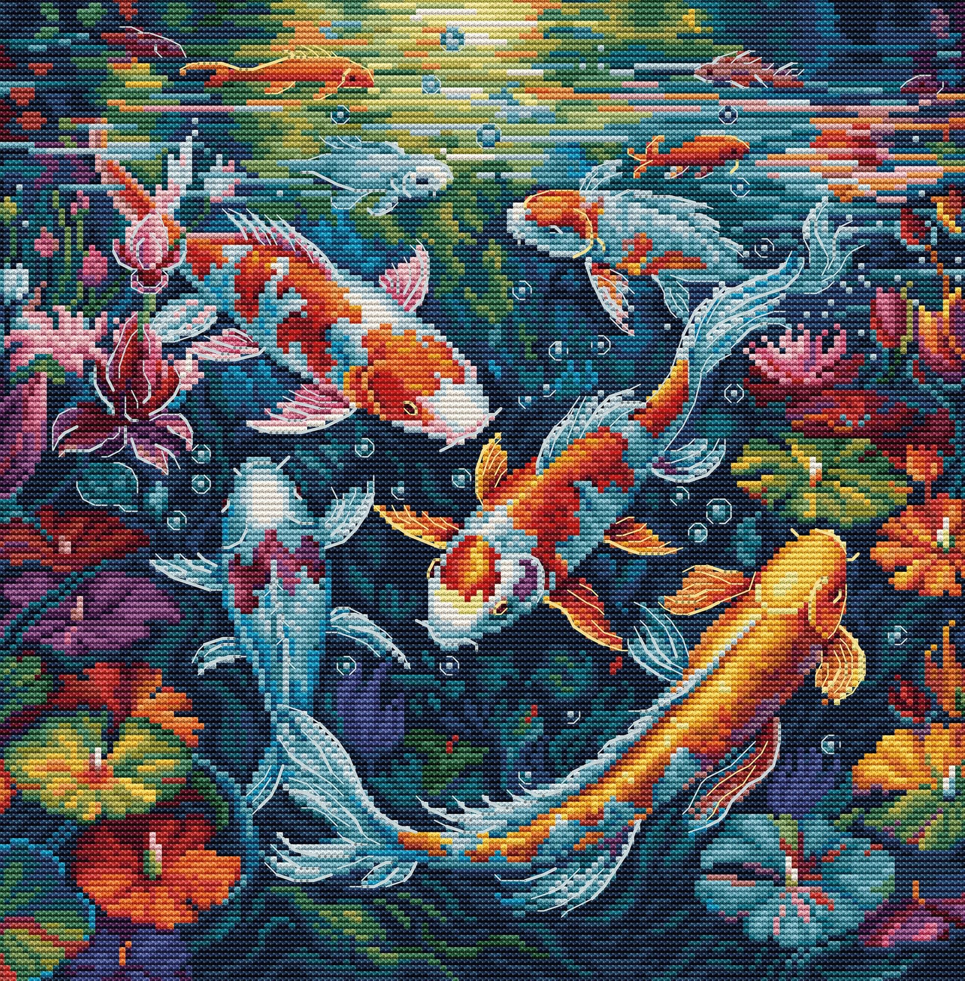 Cross Stitch Kit Luca-S - BU5030 The Aquarium — image 1