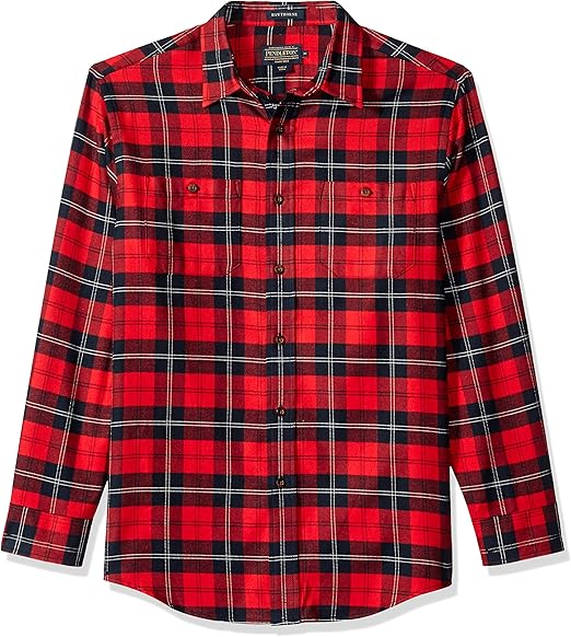 Amazon Pendleton メンズ 長袖 ボタンフロント ホーソーン フランネルシャツ シャツ 通販