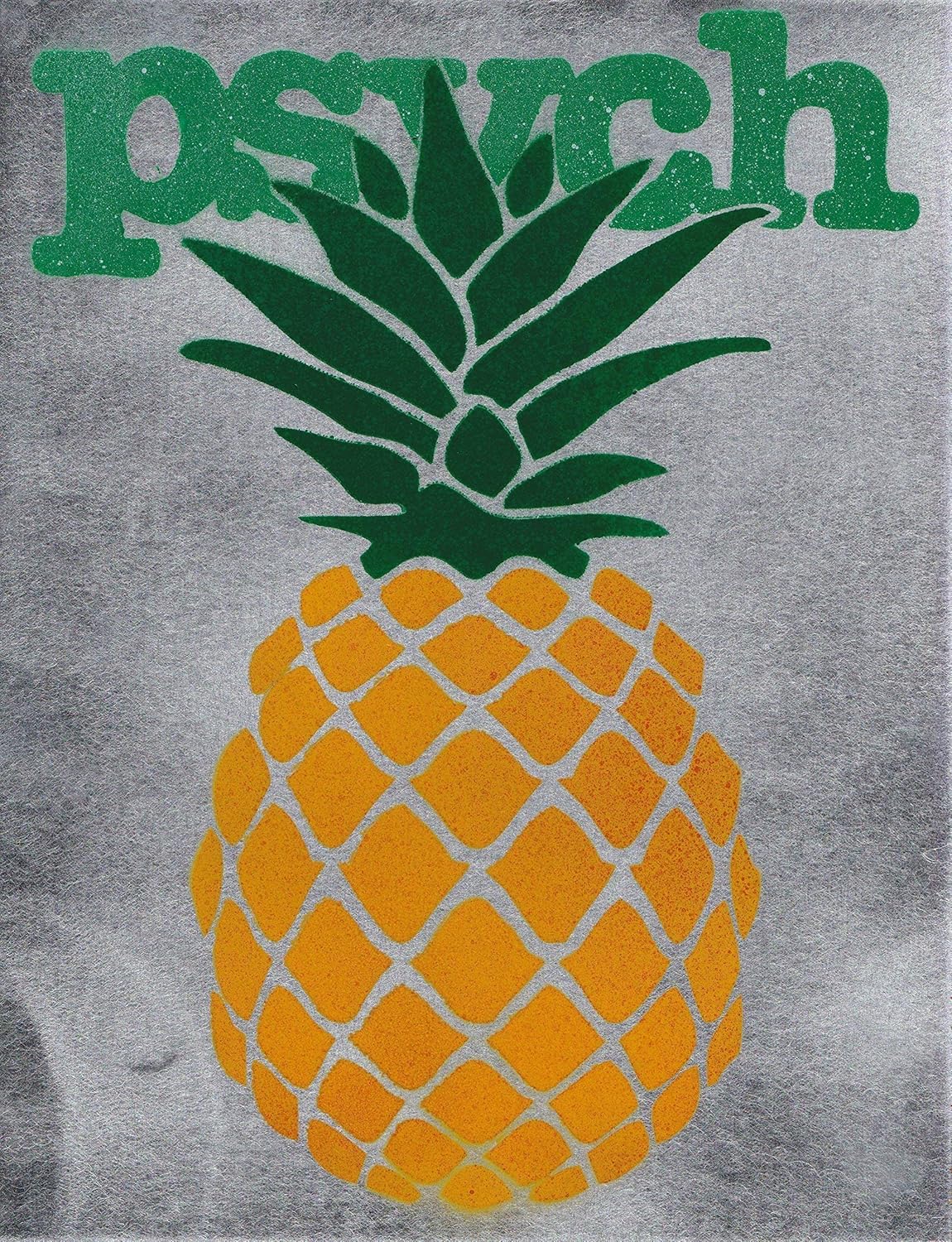 Paintings - Psych Pineapple TV Show Stenciled Graffiti Spray Paint Art Painting on Metal