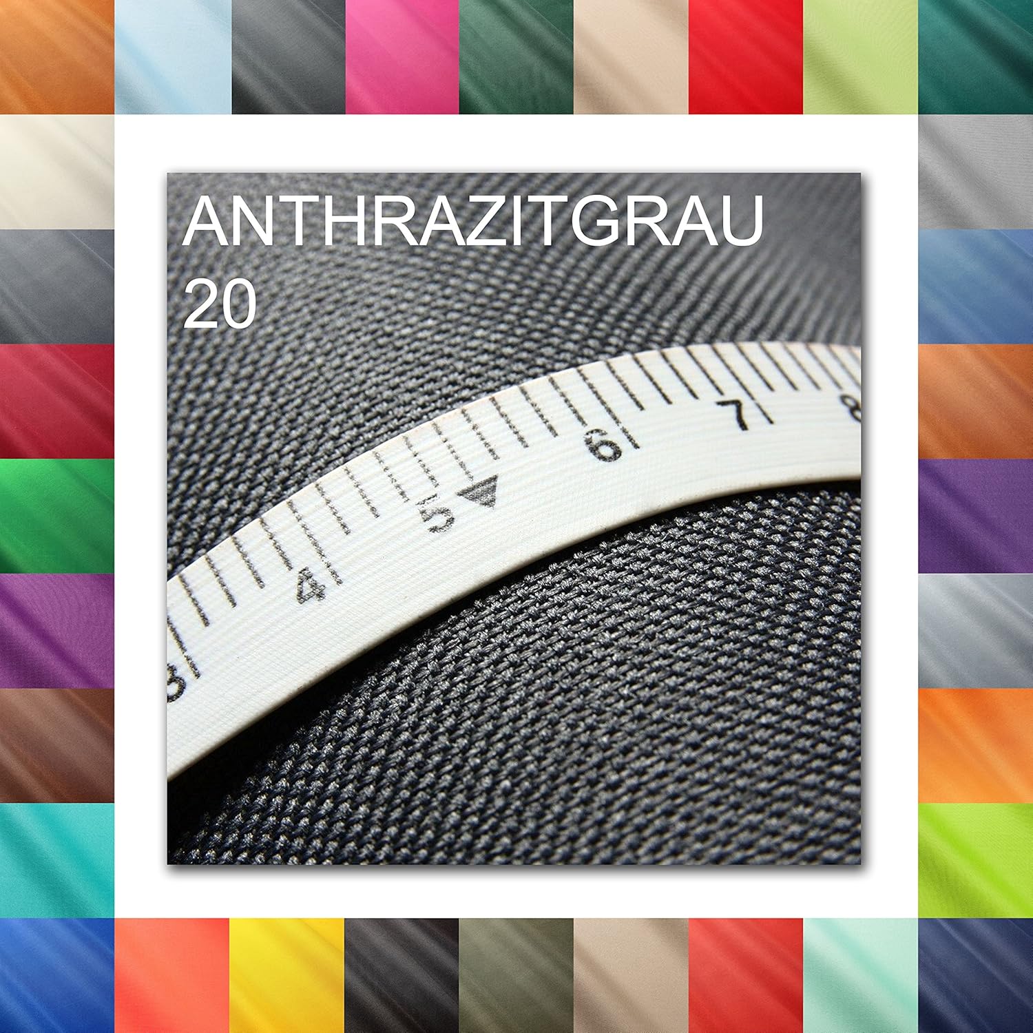 1buy3 Meterweise Oxford 600D Farbe 20 | ANTHRAZITGRAU | Polyester Stoff