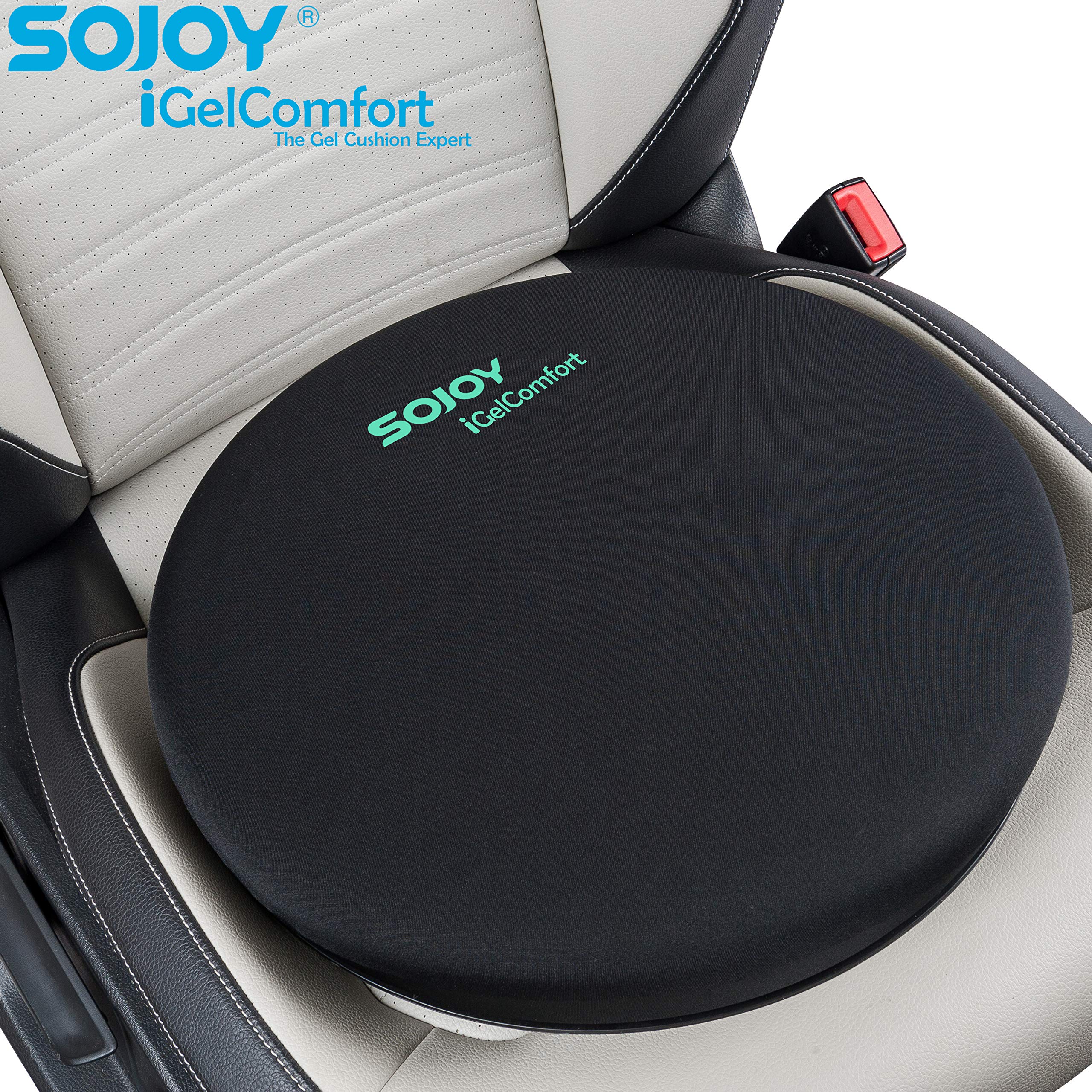 Sojoy Deluxe Gel Swivel Seat Cushion Featured with Memory