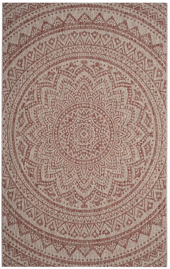 Safavieh Kalene Teppich,Polypropylen, Beige HellBlau/Terra Cotta,160 X 231 X 0.254 cm