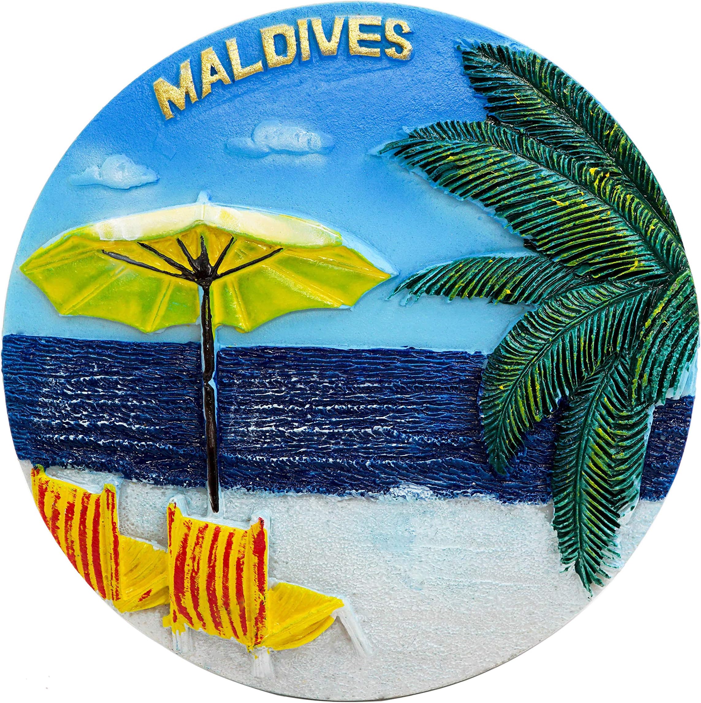zamonji Paradise Island Beaches Maldives 3D Resin Fridge Magnet Tourist Travel Souvenir