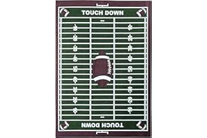 Furnish my Place 700 Corner Football Play Area Rug for Kids Playroom, Bathroom & Kindergarten Classroom, Corner Football Field Ground, Green, (2'2"x3')