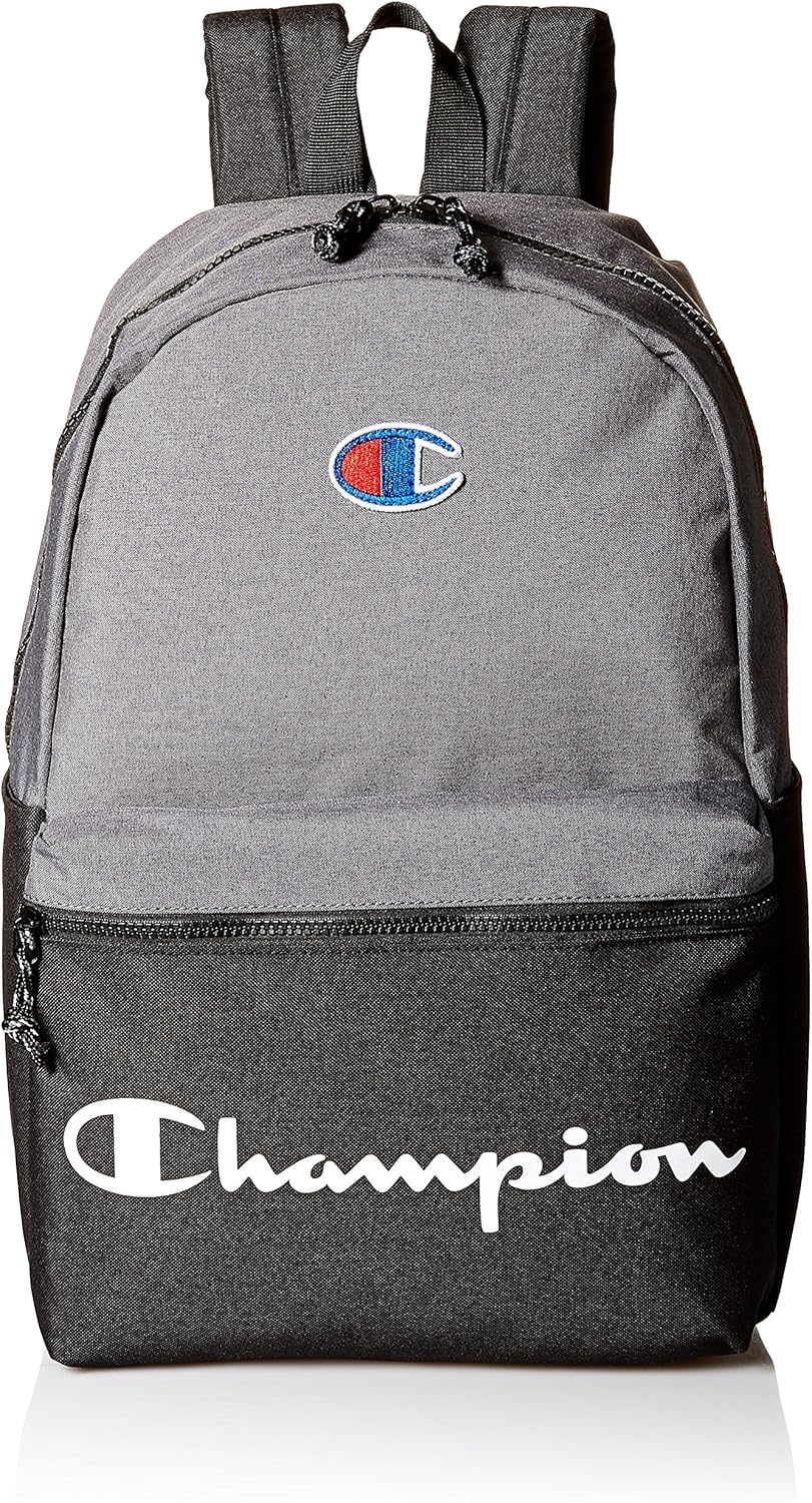 Champion Men's Manuscript Backpack, Heather Grey, One Size: Clothing