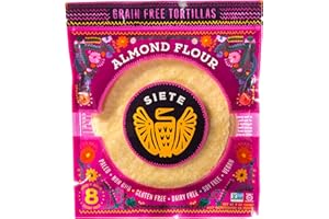 Siete Almond Flour Tortillas, 7 Ounce (Pack of 1), 8 ct (Frozen)
