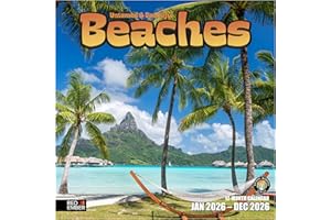 RED EMBER Untamed & Beautiful Beaches 2026 Wall Calendar 12 Month | 12" x 24" Open | Thick & Sturdy Paper | Giftable | Calendar 2026