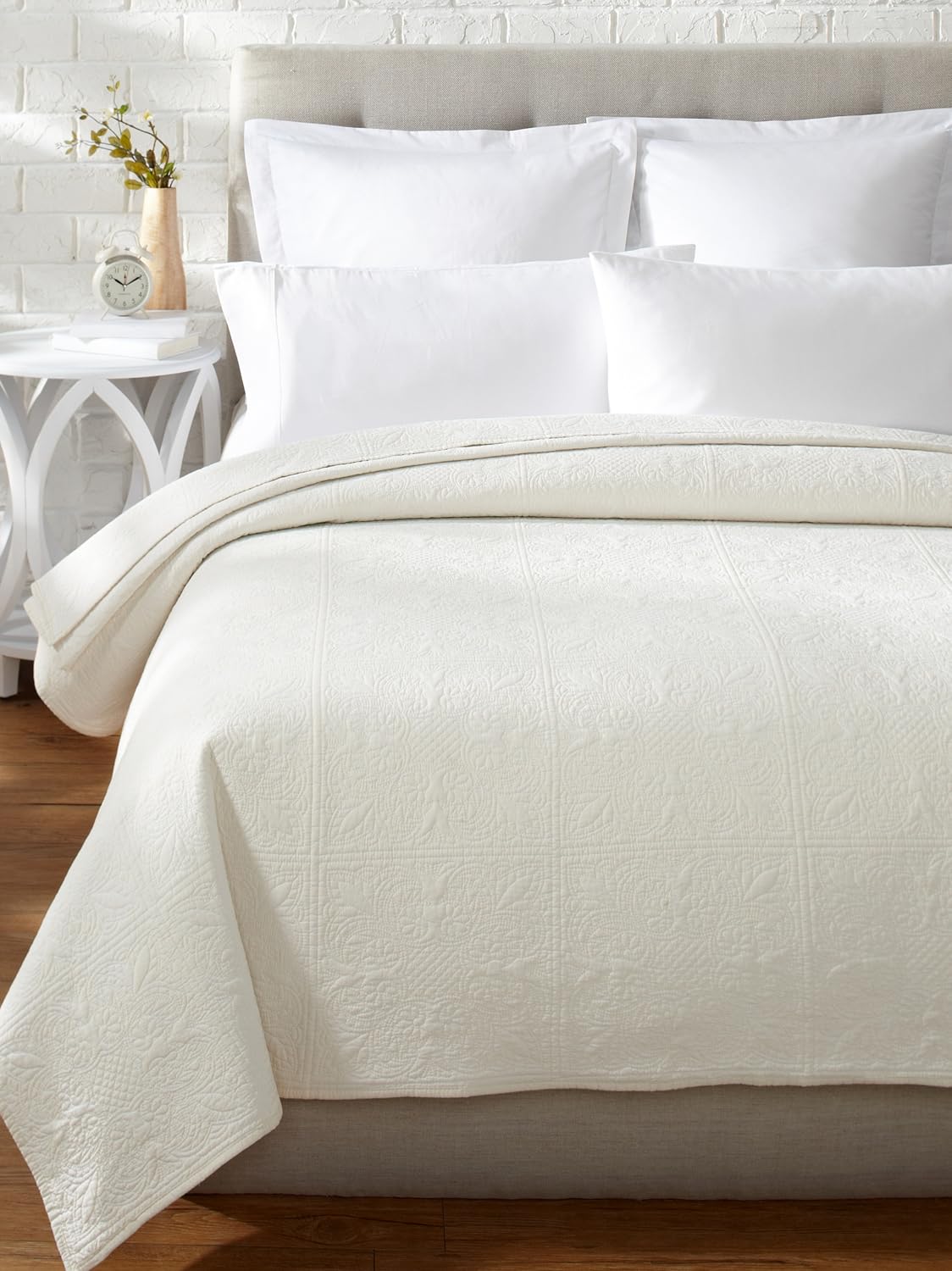 C&F Home Matelasse Cotton Quilt, King, Jacqueline Cream