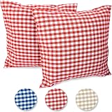 Tende A Quadretti Rosse Linder 2 Pezzi – 45x90 Cm In Poliestere - 3