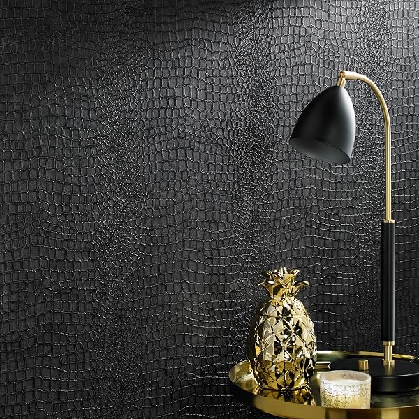 GRAHAM & BROWN 32-659 SUPERFRESCO EASY CHARCOAL BLACK WALLPAPER (PASTE THE WALL PRODUCT)