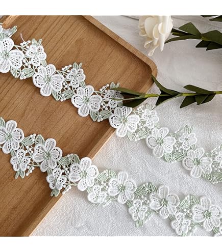 Little Lane Lace 9 Cm De Largeur - Motif Chips Européens - Broderie Non élastique - Bordure En Dentelle - Rideau De Nappe - Couvre-slip De Mariée