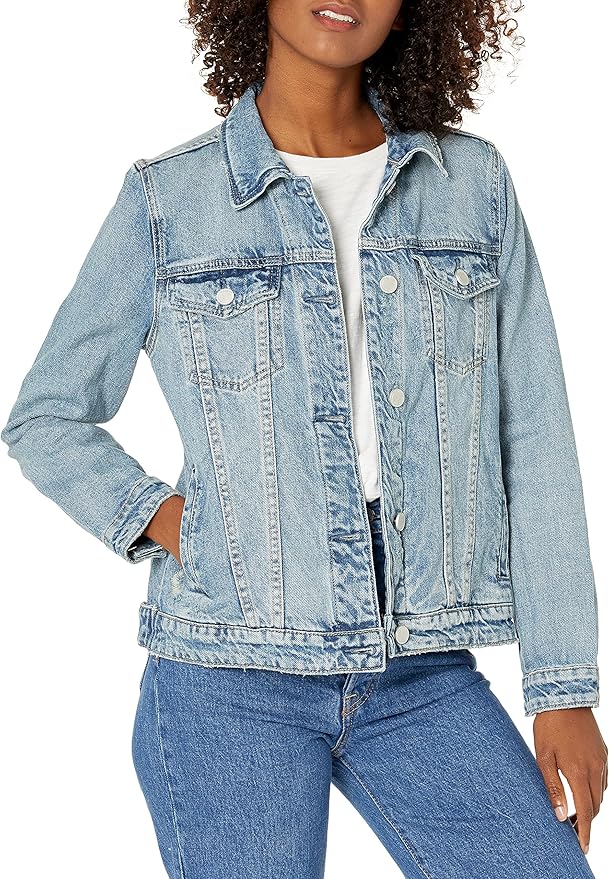 [BLANKNYC] womensDenim Trucker Denim Jacket - blue - Medium: Buy Online at Best Price in UAE 