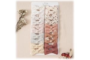 Fancy Clouds Baby Hair Clips with Bows for Girls,20pc Handmade Fully Lined Hair Barrettes,Hair Accessories for All Age Girls Toddlers Infants kids Gifts