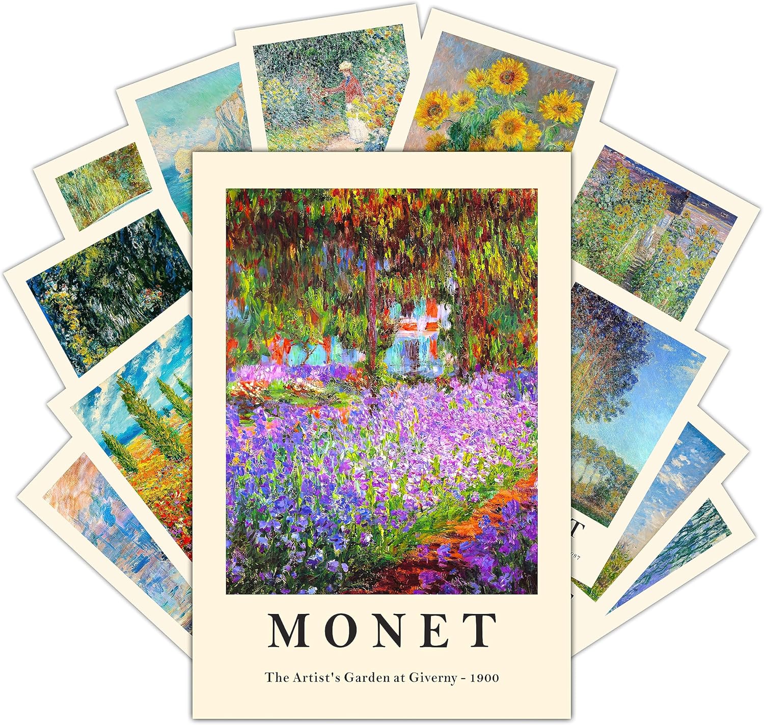 Mixed Media - HK Studio Claude Monet Wall Art Posters Decal 8