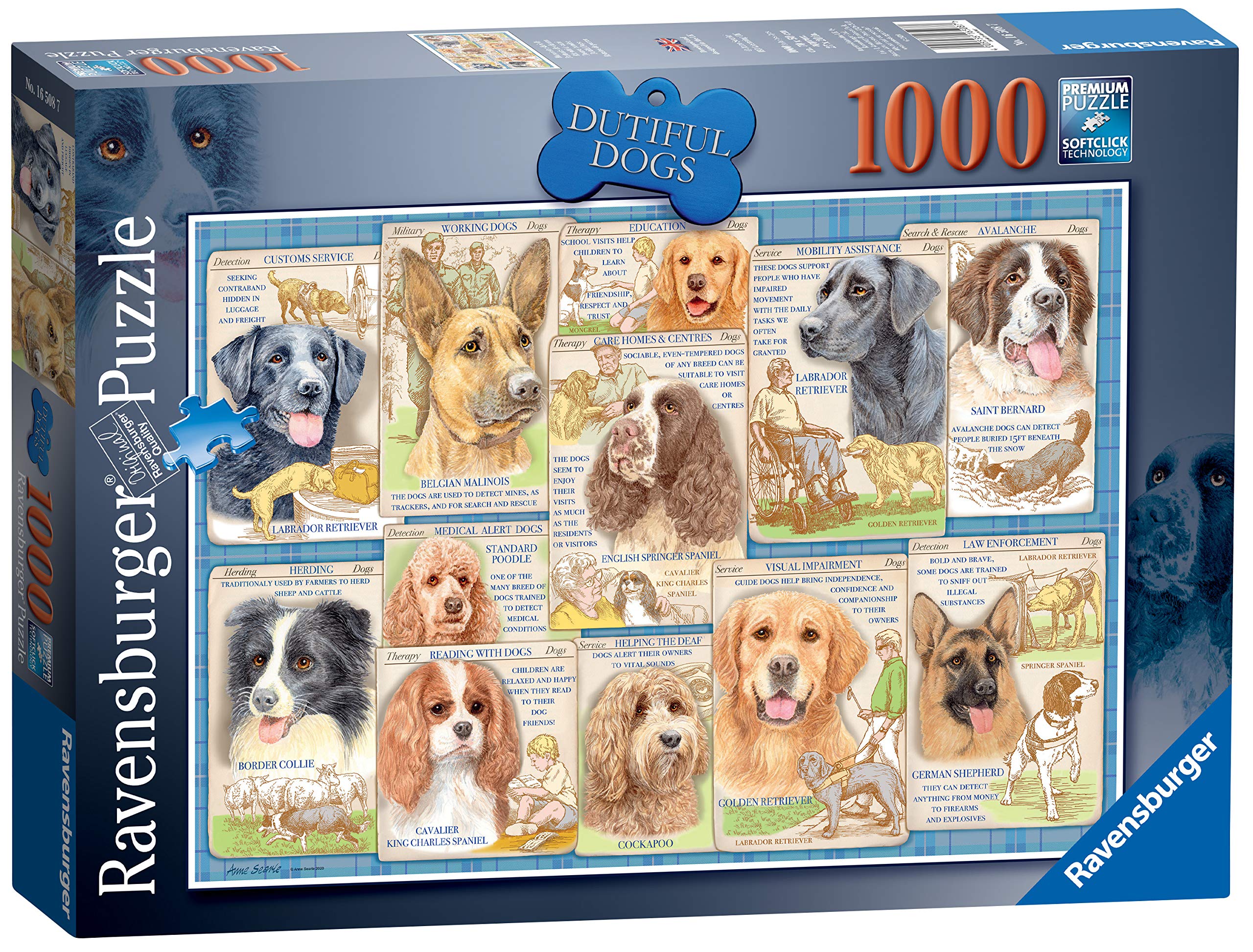 Ravensburger Dutiful Dogs 1000 Piece Jigsaw Puzzle for Adults & for Kids Age 12 and Up