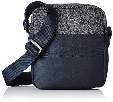 BOSS Herren Pixel M_ns Zip 10197422 01 Schultertasche, Blau (Navy), 21x24x8 cm