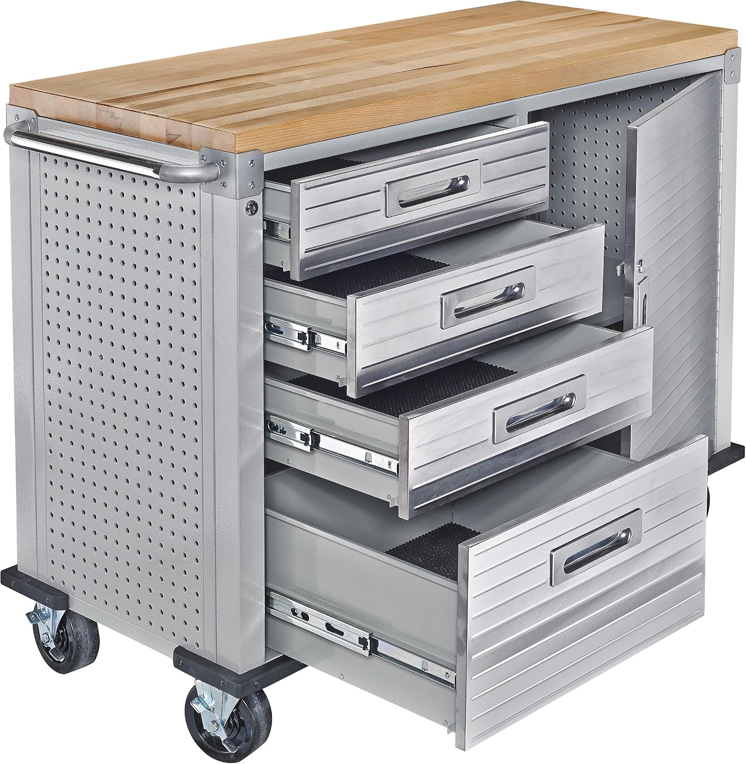 Seville Classics Workbench, Cabinet, Stainless Steel, One Size - Image 4