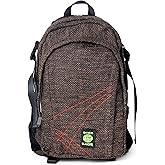 DIME BAGS Backpack For Travel & School, Durable Hempster Material, 9 Storage Compartments & 2 Side Bottle Pockets, Fits 17” Laptop, Adjustable Padded Straps, Hidden Internal Pocket (Earth)