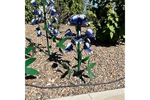GENERIC Handmade Metal Bluebonnets, Metal Yard Art, Garden Decor, Bluebonnets Texas State Flower, Outdoor Indoor Decor, Metal Yard Decoration (Purple (15 inches))