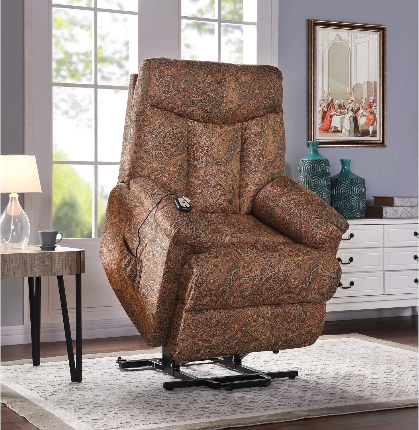 ProLounger Paisley Wall Hugger Power Lift Recliner Chair