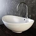 VILSTEIN Keramik Aufsatzwaschbecken Rund – 44 Cm, Nano-Versiegelung, Modernes Design