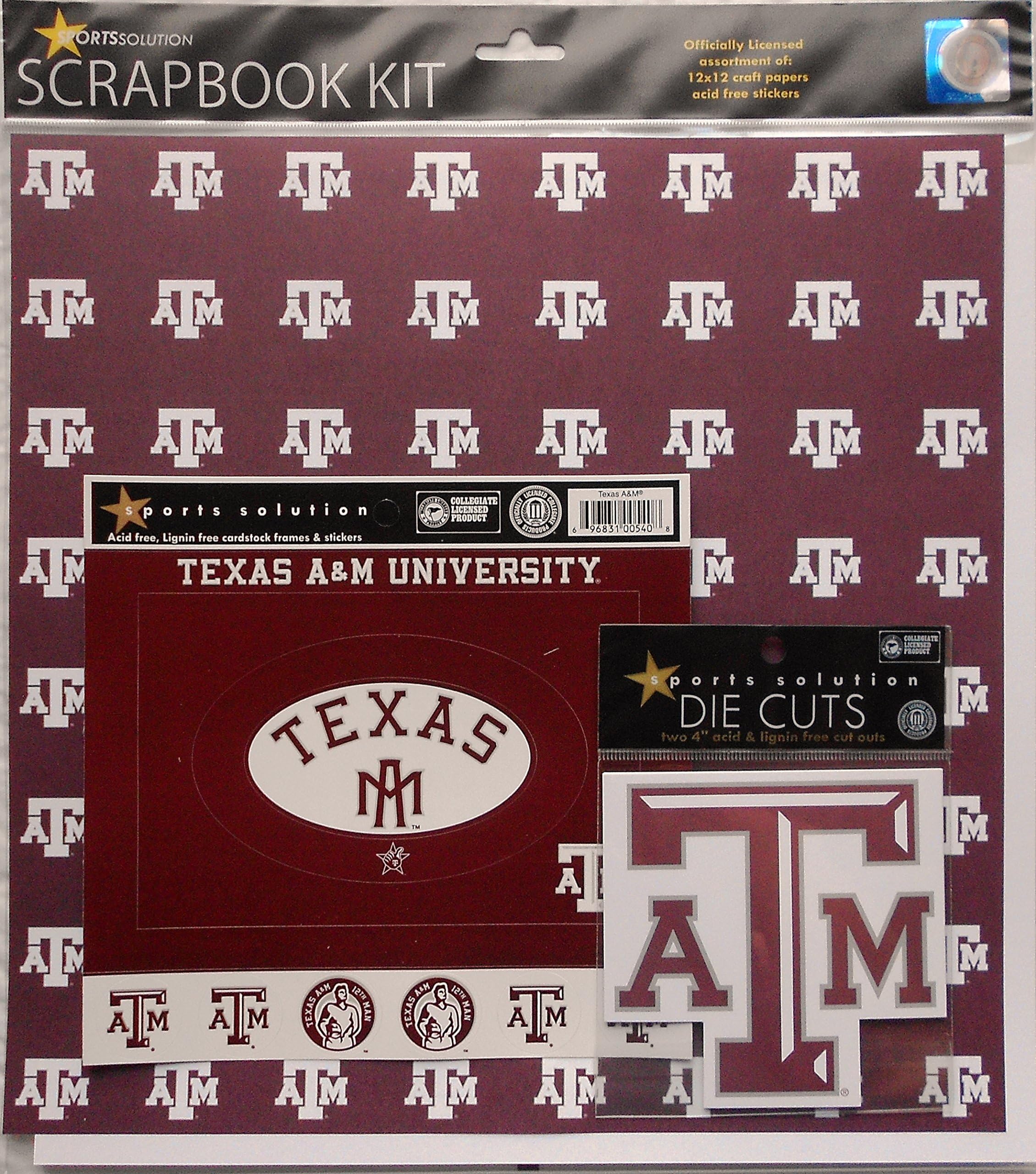 Sports Solutions 12 Inch by 12 Inch College Pae Kit, Texas A&M University