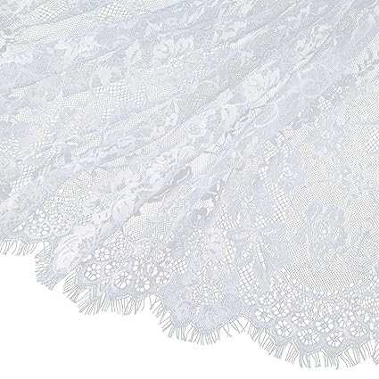 RUSPEPA Rustikaler Weißer Spitze Stoff - Vintage Stoff Für Hochzeit, Dekoration, Brautschleier, Tischläufer - 75 X 300 Cm