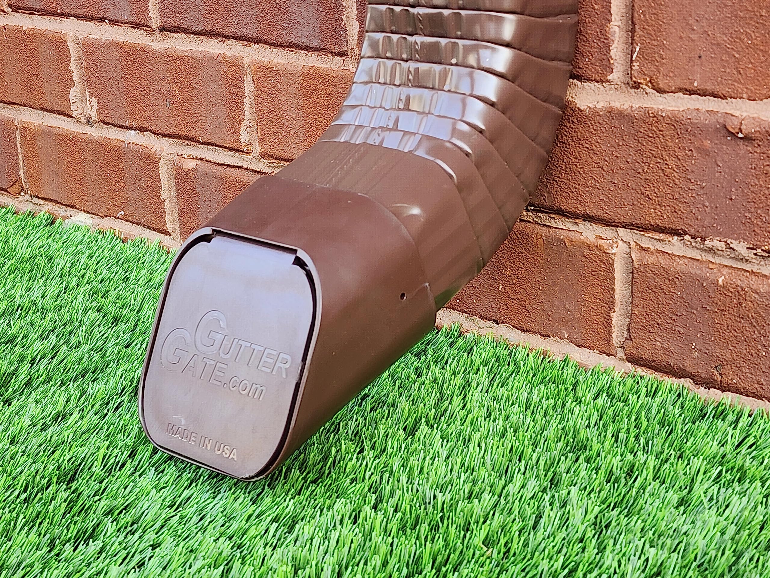 GutterGate 2"x3" Type-A Brown Gutter Downspout