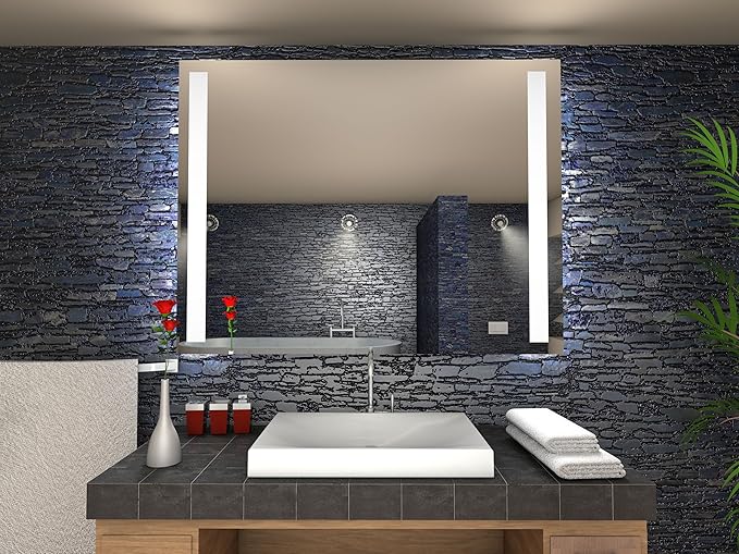 Paris Badspiegel Mit Led Beleuchtung B 60 Cm X H 70 Cm Amazon De Kuche Haushalt