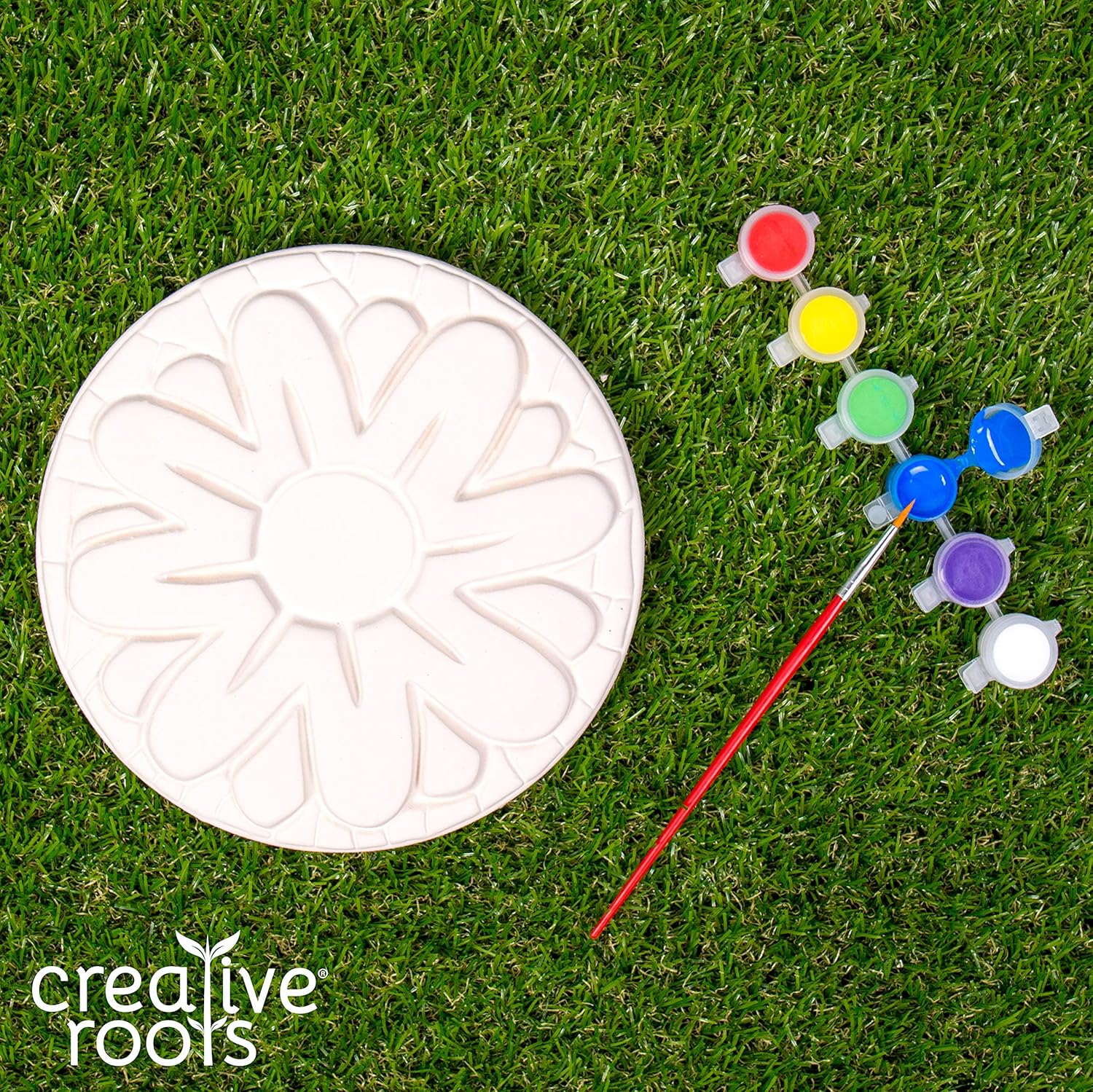 CREATIVE ROOTS Paint Your Own Flower Stepping Stone by Horizon Group USA Toy, Assorted: Toys & Games