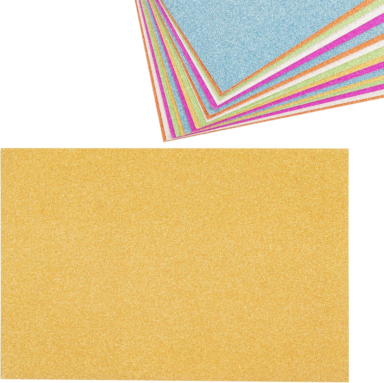 Glitter Cardstock Paper 24Pack Multicolored Glitter