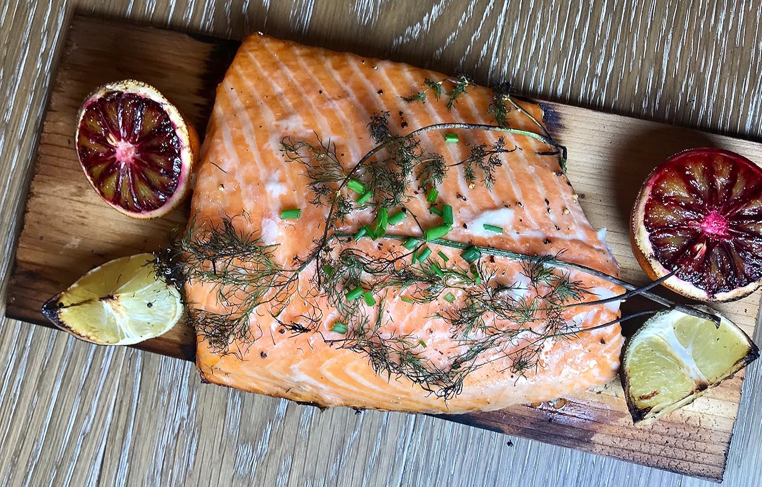 Cedar Grilling & Oven Planks PRE-SOAKED in MERLOT, CHARDONNAY, BOURBON and READY to USE | Gourmet FLAVOR INFUSED | Perfect Size for Salmon, Steak, Pizza | Open, Grill & Serve | 6 Pack Set