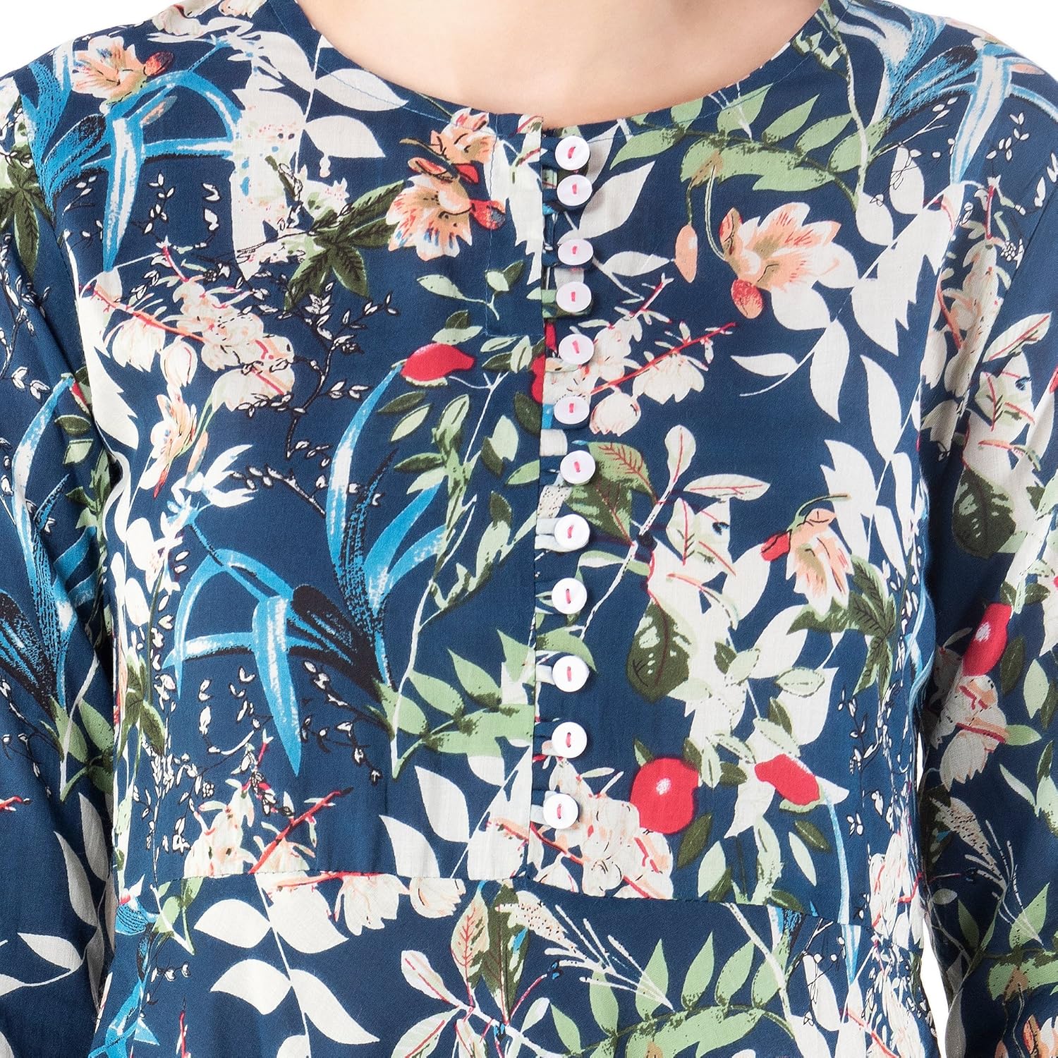 khushal k women's rayon floral print a-line dress