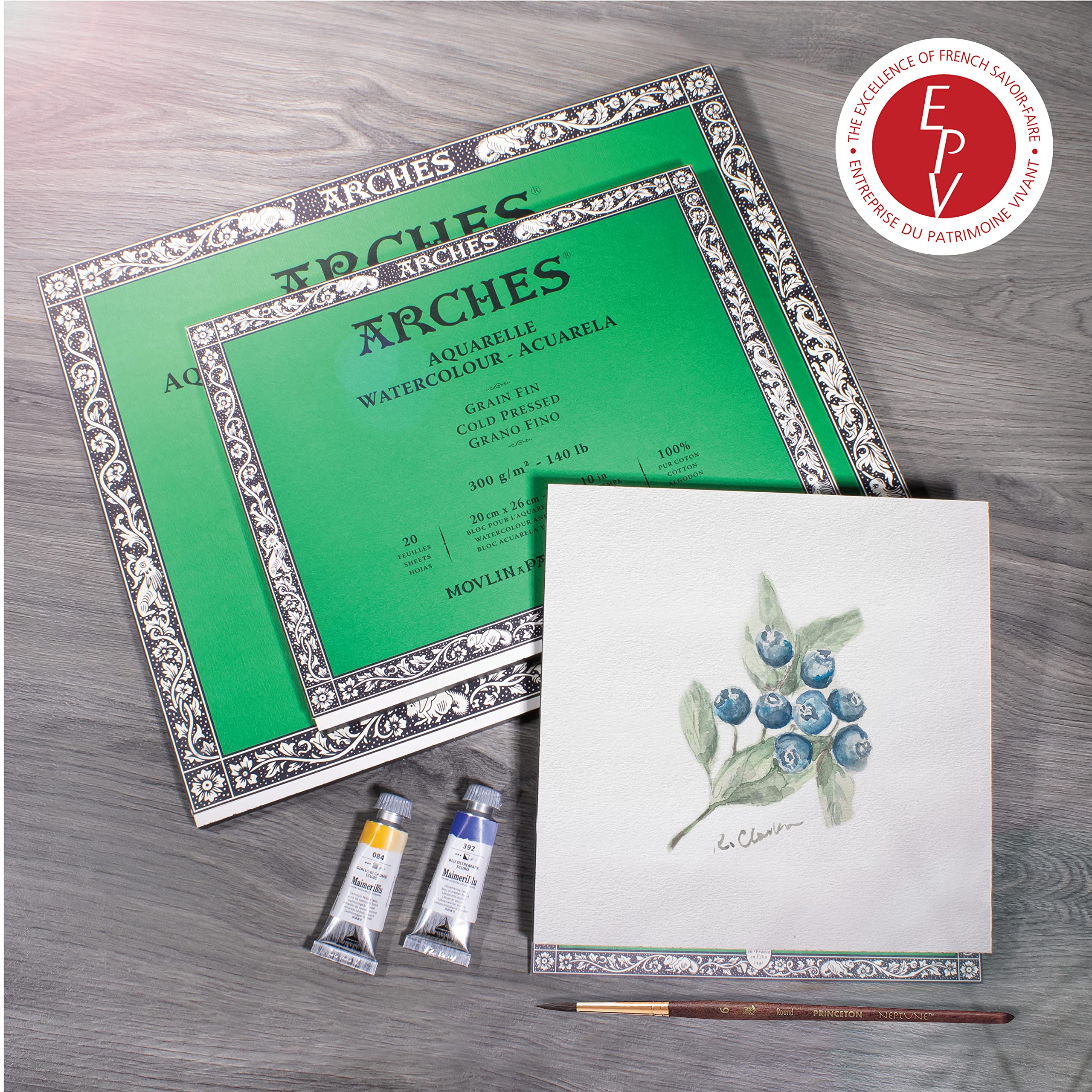 Bloc Enc 14,8x21 12H Arches Aquarelle 100% épais 300 G