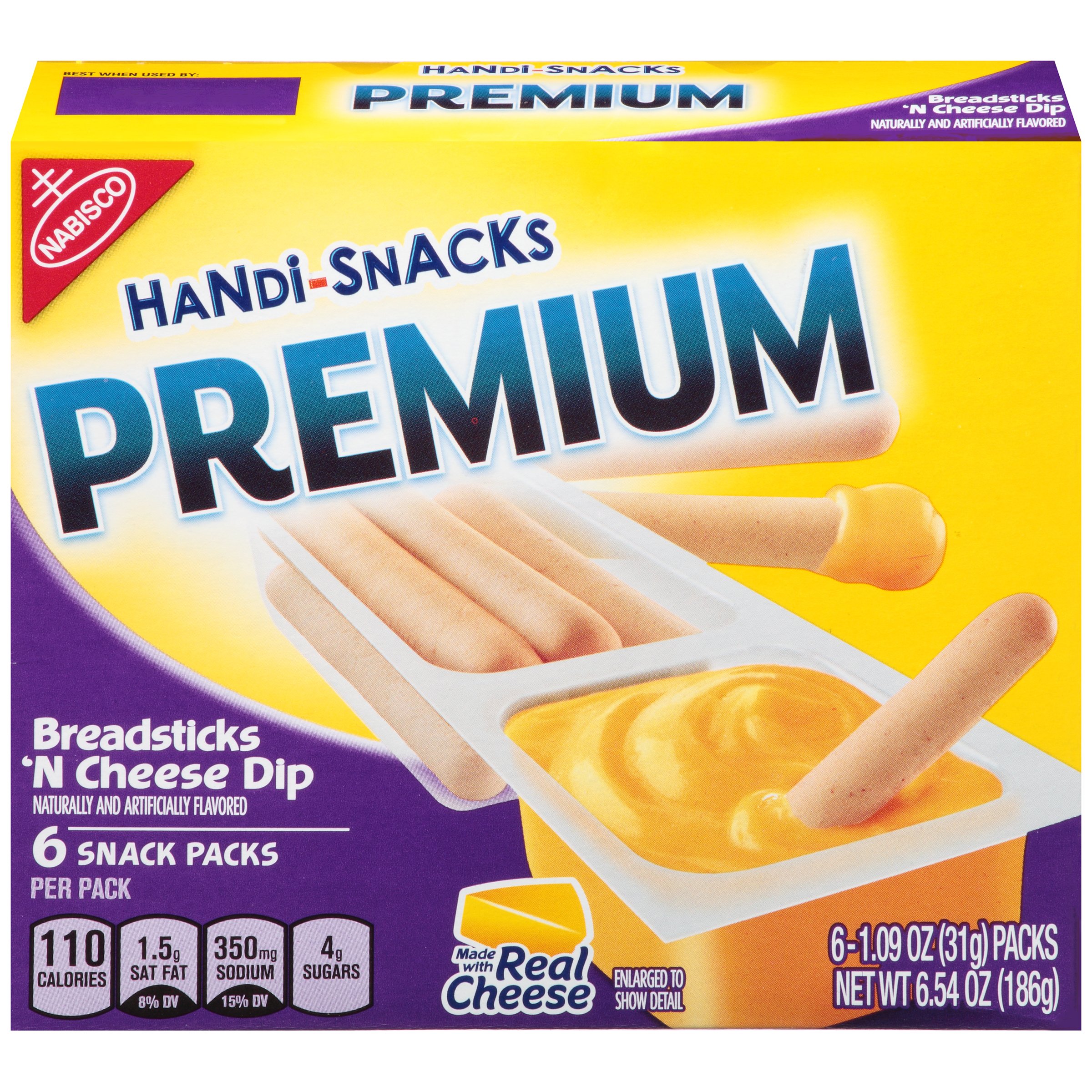 HandiSnacks Ritz Crackers ’N Cheese Dip, 6 Count Individual Snack