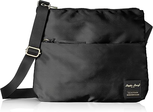 Amazon レガートラルゴ ショルダーバッグ 撥水加工ナイロン調 サコッシュショルダー ブラック ショルダーバッグ