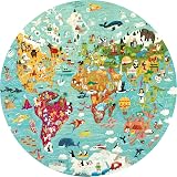 boppi Round World Map Jigsaw Puzzle 150 Pieces Ages 5+ Educational view 9