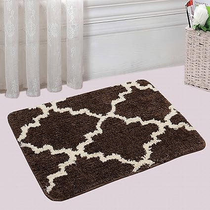 Saral Home Soft Anti Slip Microfiber Bathmat- 40x60 cm, Brown